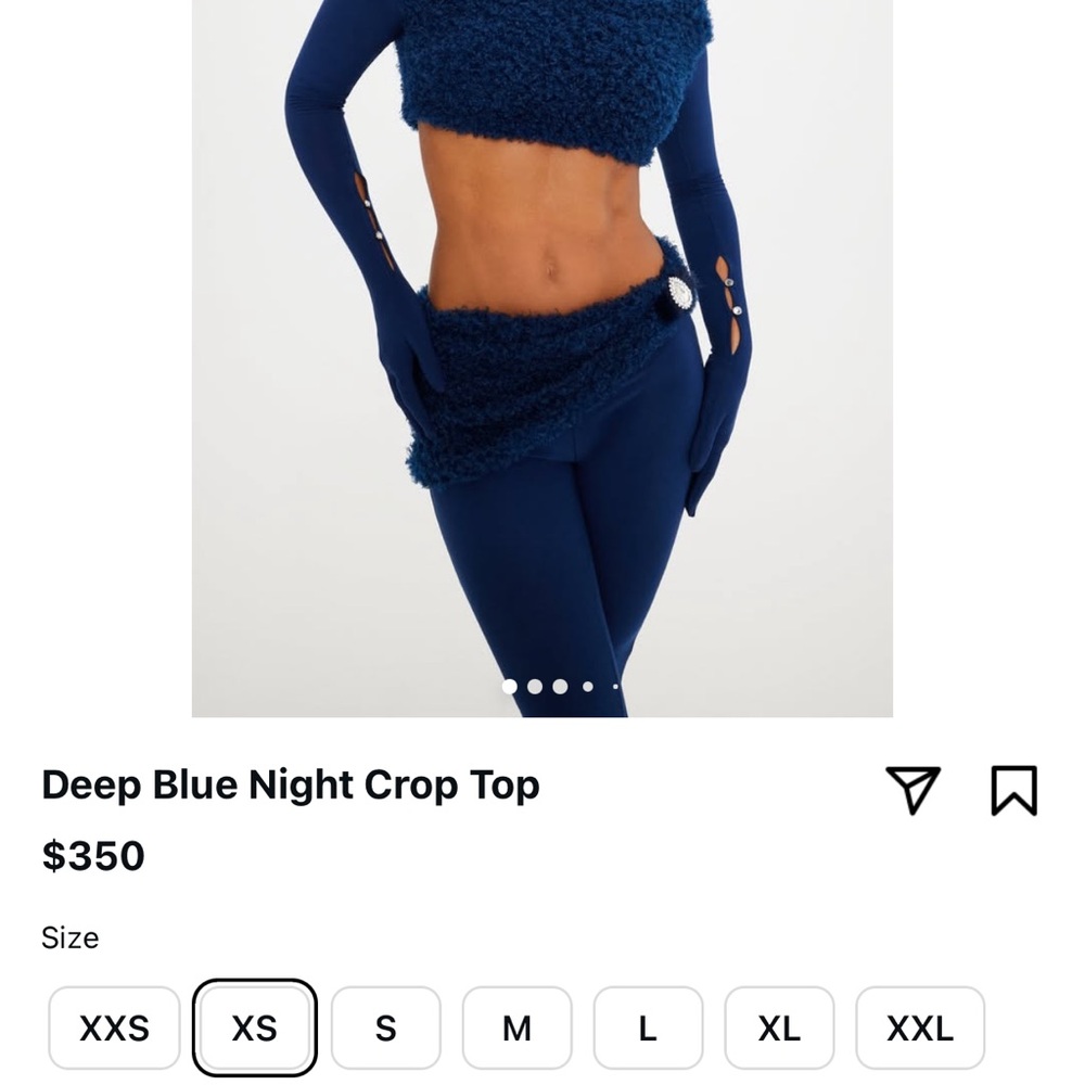 Deep Blue Night Crop Top - Picture 6 of 6